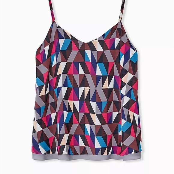 Torrid Sophie Geo Chiffon Double Layer Swing Cami - Picture 3 of 9